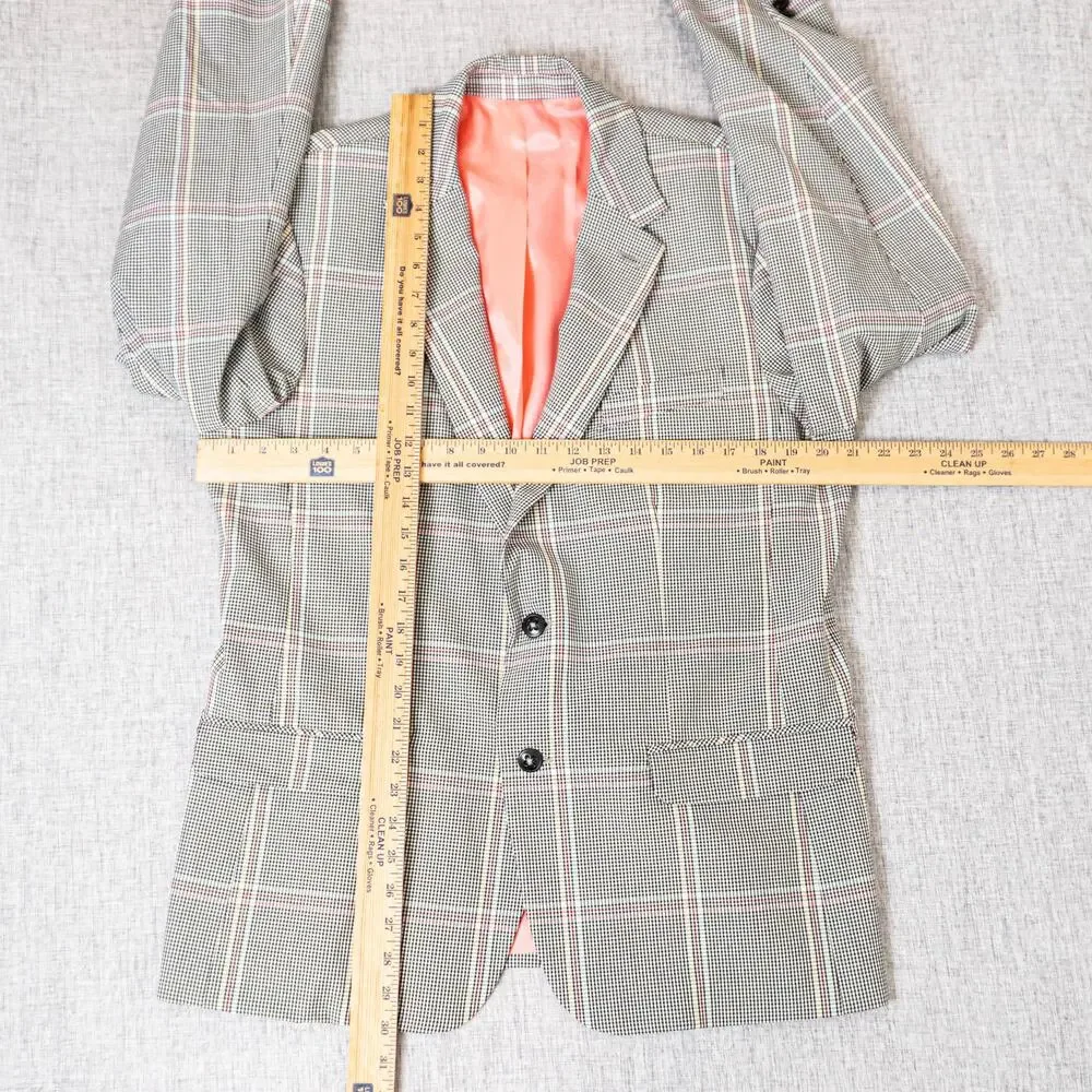 MR TURK Men's KENNEDY 2-Piece Suit Blazer & Pants Gray Plaid Check 42R